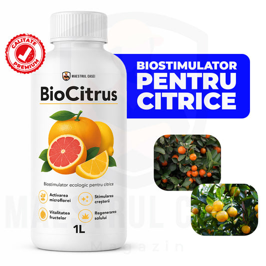 BioCitrus – Îngrășământ Bio și Stimulator pentru Citrice, Protecție & Creștere | 1L