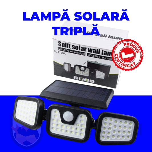 Lampă Solară Triplă