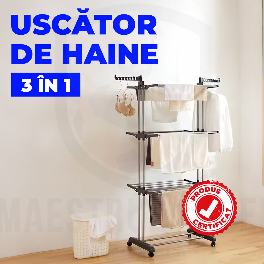 Uscător pliabil 3 în 1