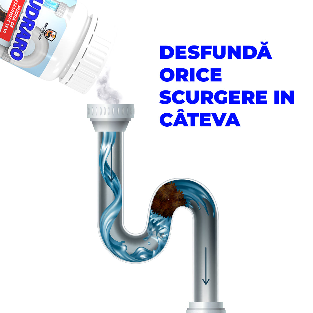 Pudră desfundat țevi | Pudraro | 1+1 GRATIS