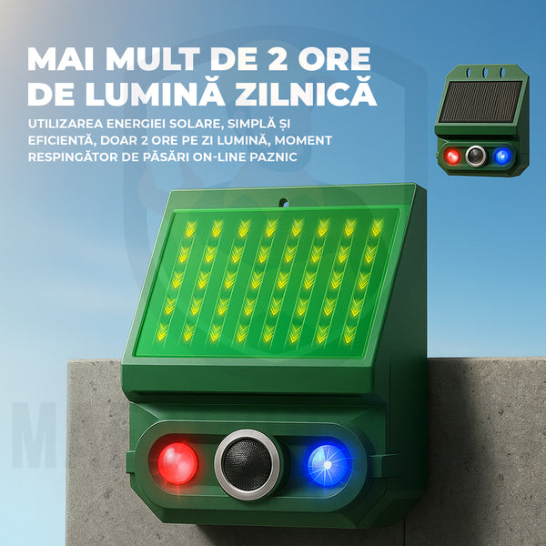 Protector Solar Ultrasonic pentru Animale Repello