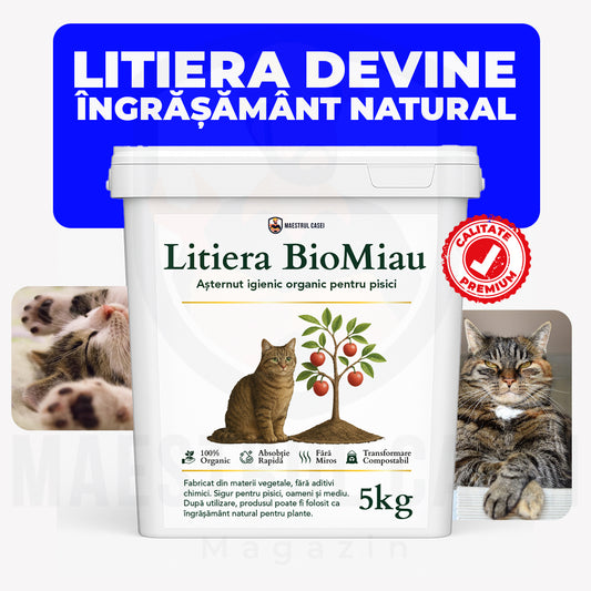 BioMiau – Așternut igienic organic pentru pisici