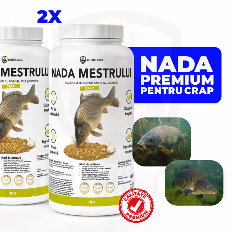 Nada Maestrului – Nadă pentru crap cu porumb, soia și usturoi | 2 kg (2 × 1 kg)