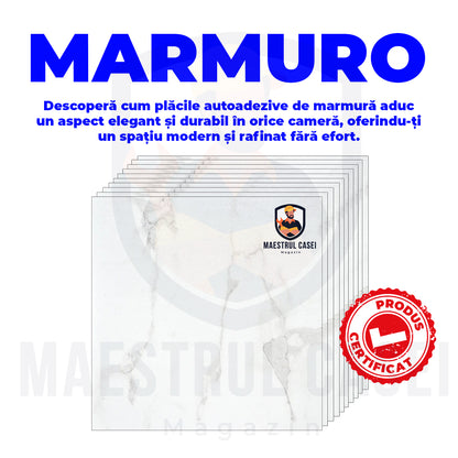 Set Plăci Auto-adezive Marmură Albă