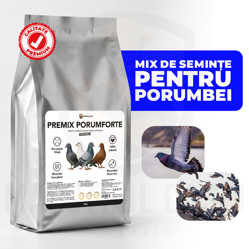 Premix PorumForte - Premix vitamino-mineral pentru porumbei | 1kg
