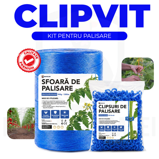 ClipVit — Set complet de palisare | 1300m fir + 200 buc clipsuri