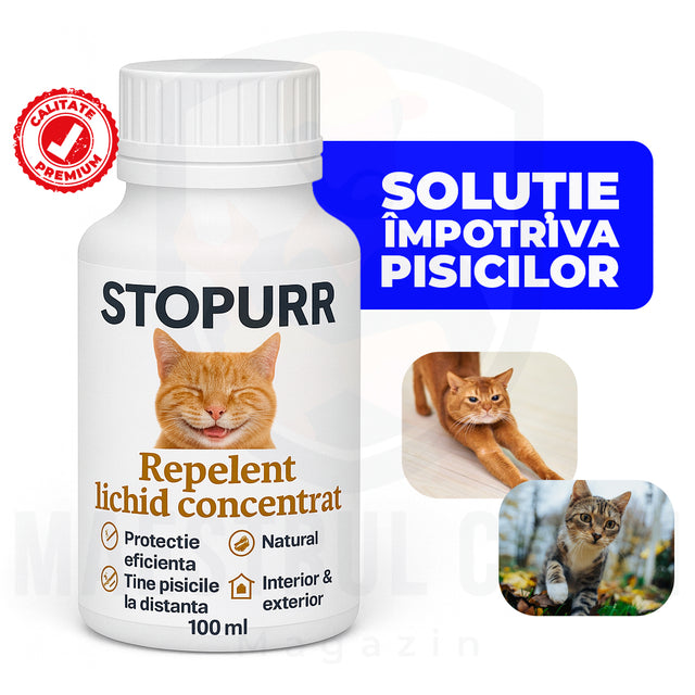 StopUrr – Repelent Natural pentru Pisici, Soluție Anti-Pisici Nedorite | 100 ml