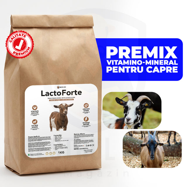 LactoForte — premix vitamino-mineral pentru capre în lactație | 1KG