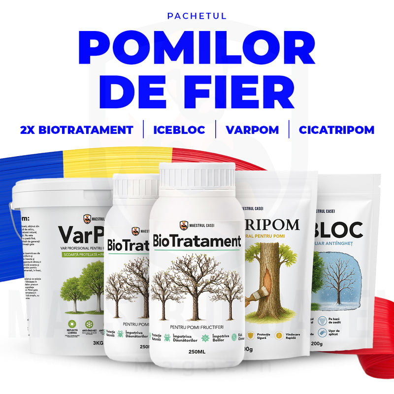 Pachetul Pomilor de Fier — protecție completă de iarnă pentru pomi