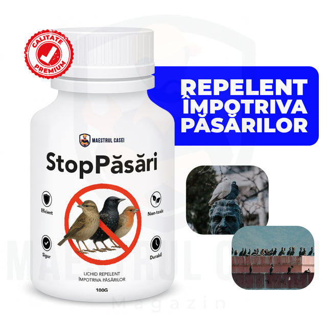 StopPăsări – Repelent Natural Împotriva Păsărilor | 100 ml