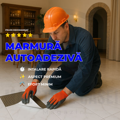 Set Plăci Auto-adezive Marmură Albă