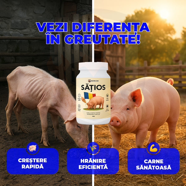 SĂȚIOS – Hrana care se vede în greutate