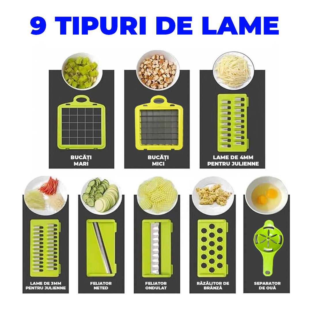 Tăietor Multifuncțional de Legume 15 în 1